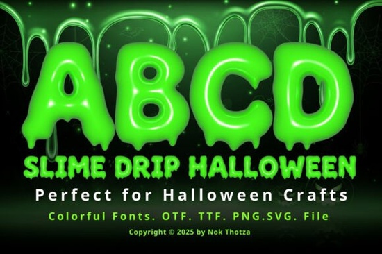 Slime Drip Halloween Font